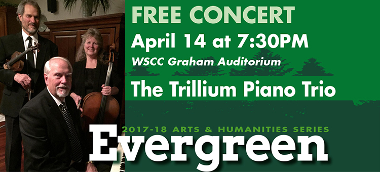 The Trillium Piano Trio to perform at Evergreen Arts & Humanities series
