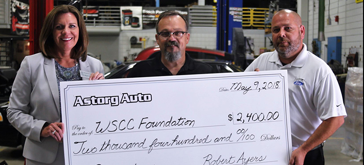 Astorg Motor Company has made a $2,400 gift to the Washington State College of Ohio (WSCO) Foundation to establish The Astorg Motor Company Scholarship