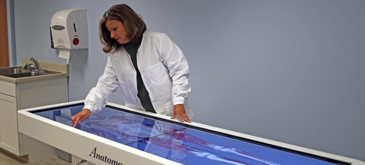 Washington State College of Ohio recently purchased a unique piece of innovative equipment that will bring anatomy classes to life. The Anamotage Table is a technologically advanced anatomy visualization system.