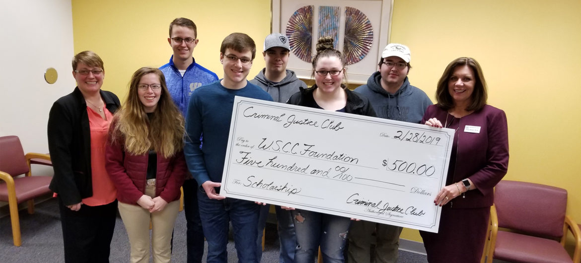 The Washington State College of Ohio Criminal Justice Club recently established a scholarship with the WSCO Foundation.