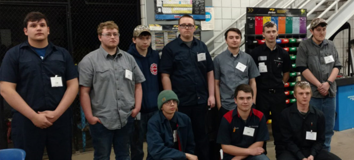 Ten students competed in the SkillsUSA Ohio Regional Automotive Service Technology competition hosted by Washington State College of Ohio. Participants were from Knox County, Swiss Hills, Tri-County, Coshocton County, Buckeye, Washington County, and Mid-East career centers; Jefferson County Joint Vocational School; and Meigs, Morgan, and C-TEC high schools.