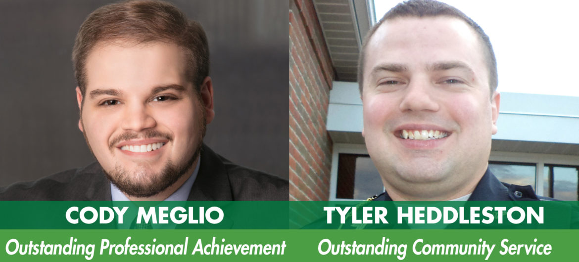 The Washington State College of Ohio (WSCO) Foundation honored Cody Meglio and Tyler Heddleston as the 2019 WSCO Distinguished Alumni during its annual banquet. The Distinguished Alumni awards are presented annually to graduates who exhibit the qualities of community and professional leadership that represent the mission and goals of the College.