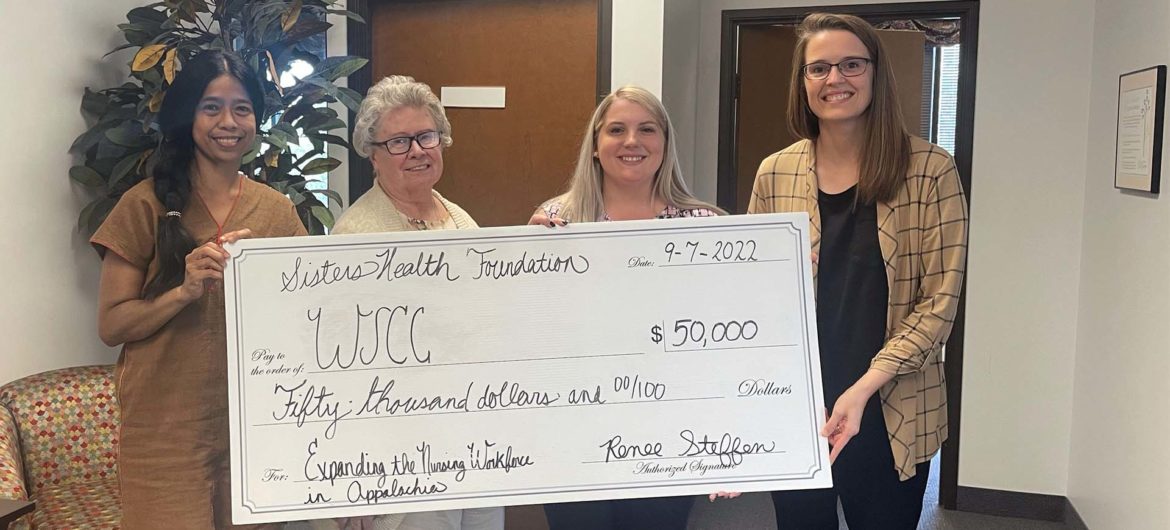 In support of the advancement of the nursing workforce in Appalachia, Sisters Health Foundation has awarded Washington State College of Ohio a $50,000 grant.