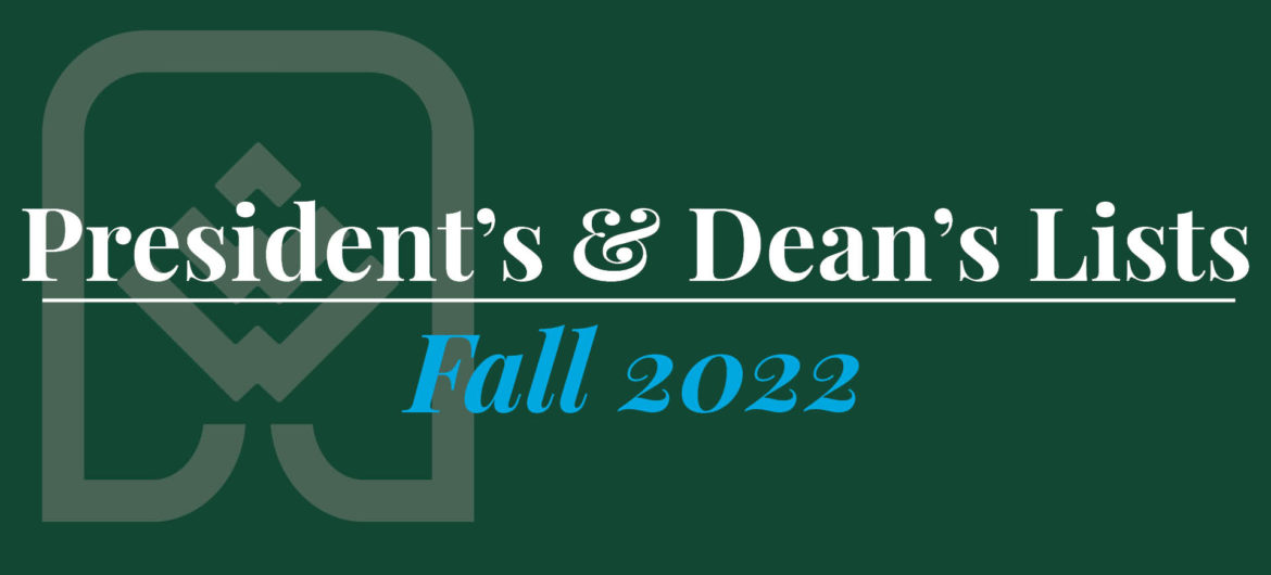 Washington State College of Ohio (WSCO) is pleased to recognize the students who have earned a place on the President's and Dean's lists for the 2022 Fall semester.
