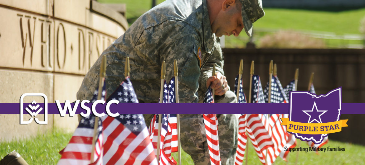 Washington State College of Ohio (WSCO) has earned the Collegiate Purple Star designation for its efforts to support and serve veterans and military-connected families.