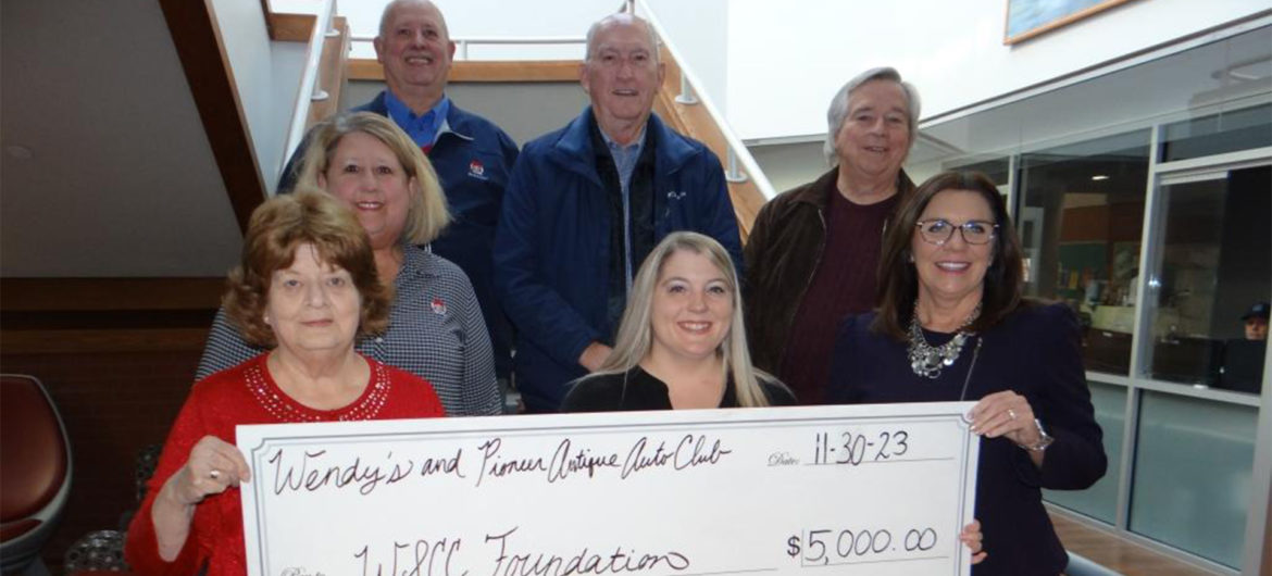 Pioneer Antique Auto Club (PAAC) of the Mid-Ohio Valley and the local Wendy’s franchise, recently made a $5,000 donation to the Washington State College of Ohio (WSCO) Foundation to support the Wendy’s Adoption Scholarship.